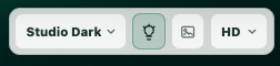 Previewer environment action bar