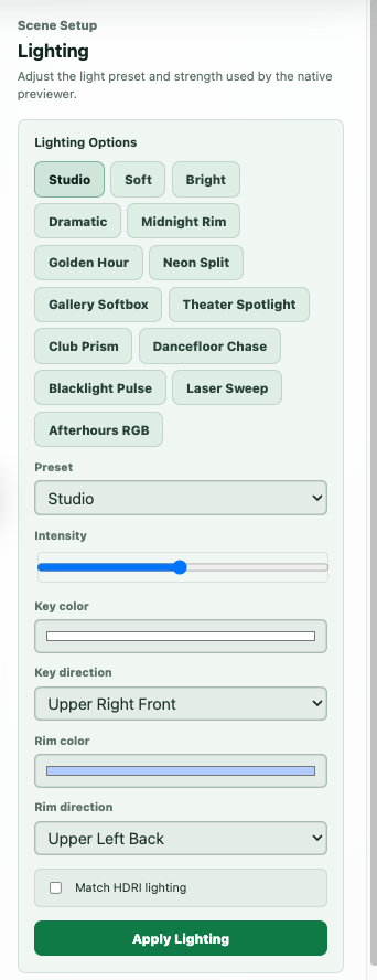 Marketing lighting controls