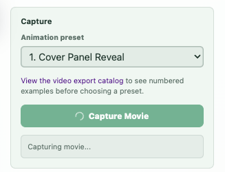 Marketing movie capture catalog