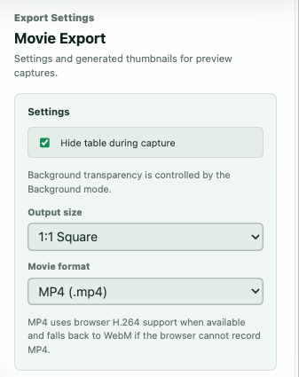 Marketing movie export controls