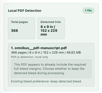 Local PDF detection state in Project Data