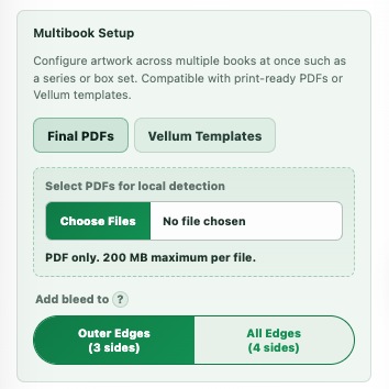 Multibook workflow controls in Project Data