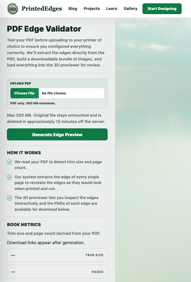 Full PDF Validator tool interface