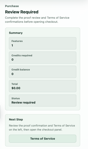 Purchase review state