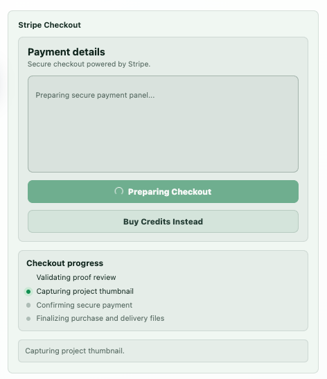 Stripe checkout option