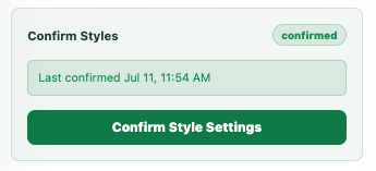 Confirm styles control