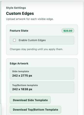 Custom edge controls in Styles