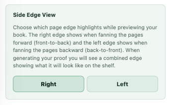 Side edge preview on the Styles screen