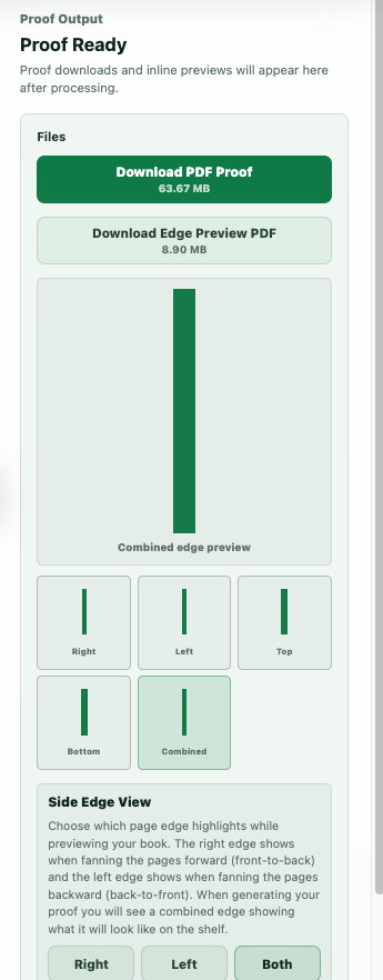 Proof ready download state