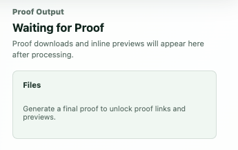 Waiting for proof generation state